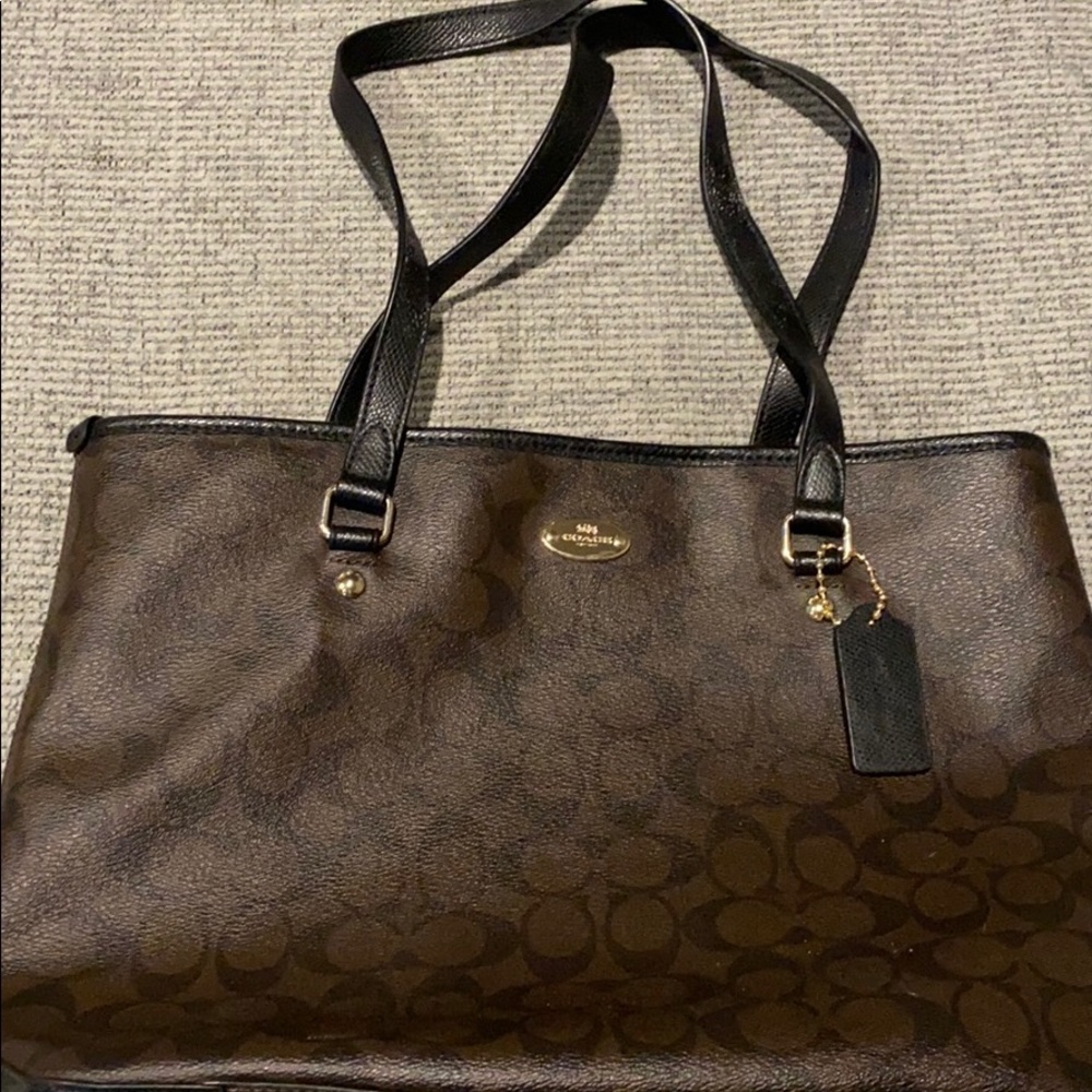 Brown coach bag